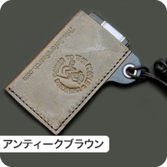 「Night & Day Dimple」革製メモホルダー「ポケッティア」(アンティークブラウン)